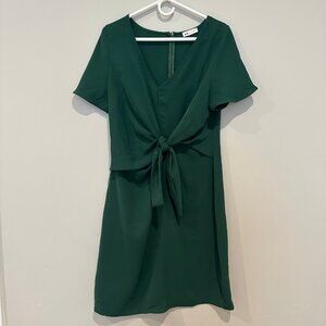 Emerald Green Tie Dress